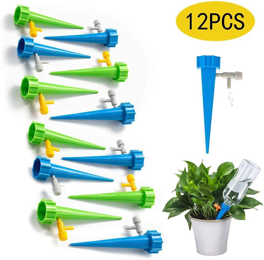 Upgrade 12pcs Drip Irrigation System Automatic Watering Spike for Plants Gardenning Watering System Irrigation System Greenhouse