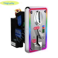 Yinglucky Coin Acceptor LED Color Changing Lamp Decoration Panel Coin Selector,for Vending Machine Arcade Cabinet TW-389