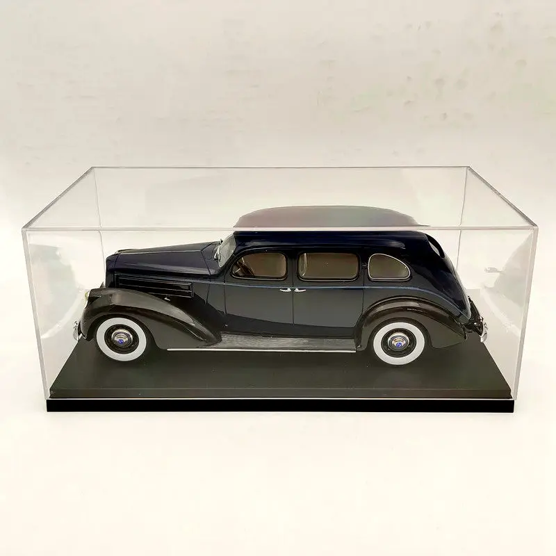 34cm Acrylic Case Display Boxes Transparent Dustproof Stand with Black Base for 1:18 Scale Car Models Toys Gifts