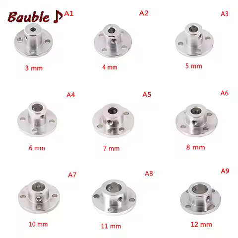 DIY Model Accessory High Hardness New Metal Flange Shaft Coupling Rigid Flange Coupling Motor Guide Shaft Axis Bearing Fittings