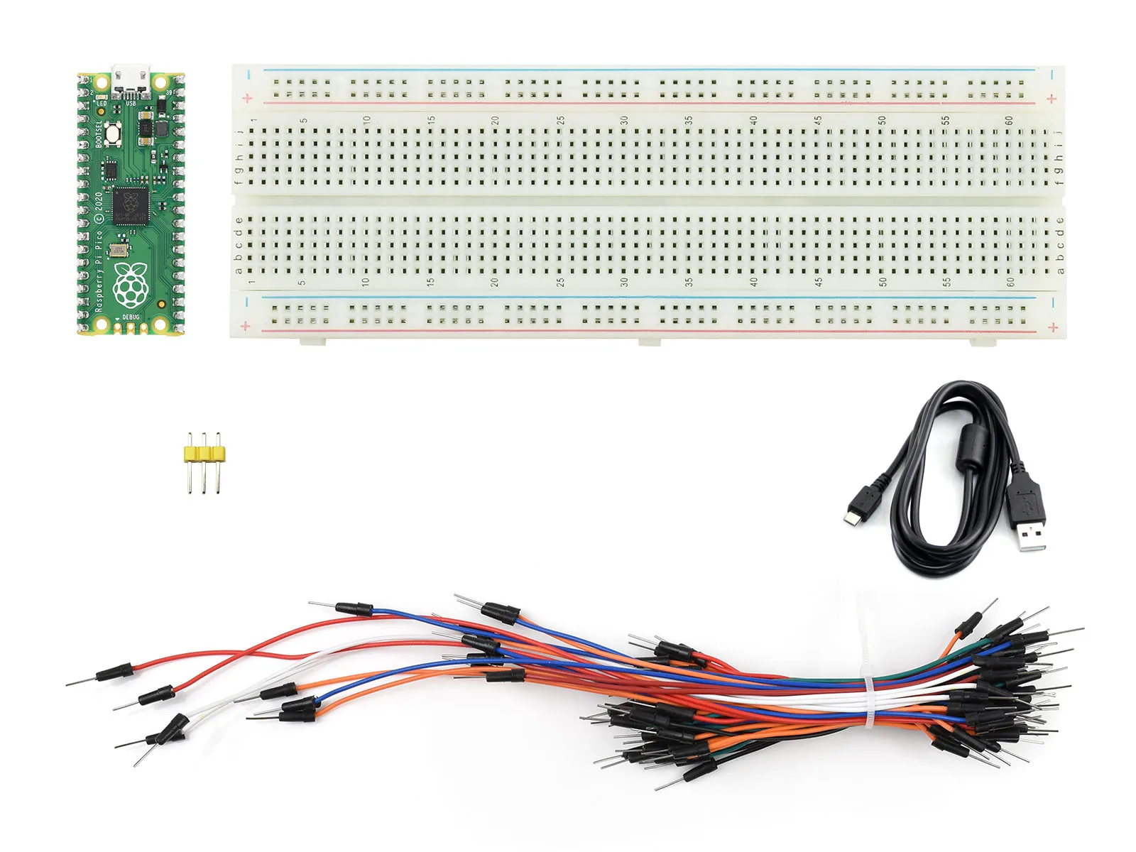 

Raspberry-Pi-Pico-Starter-Kit, A Low-Cost, High-Performance Microcontroller Board With Flexible Digital Interfaces