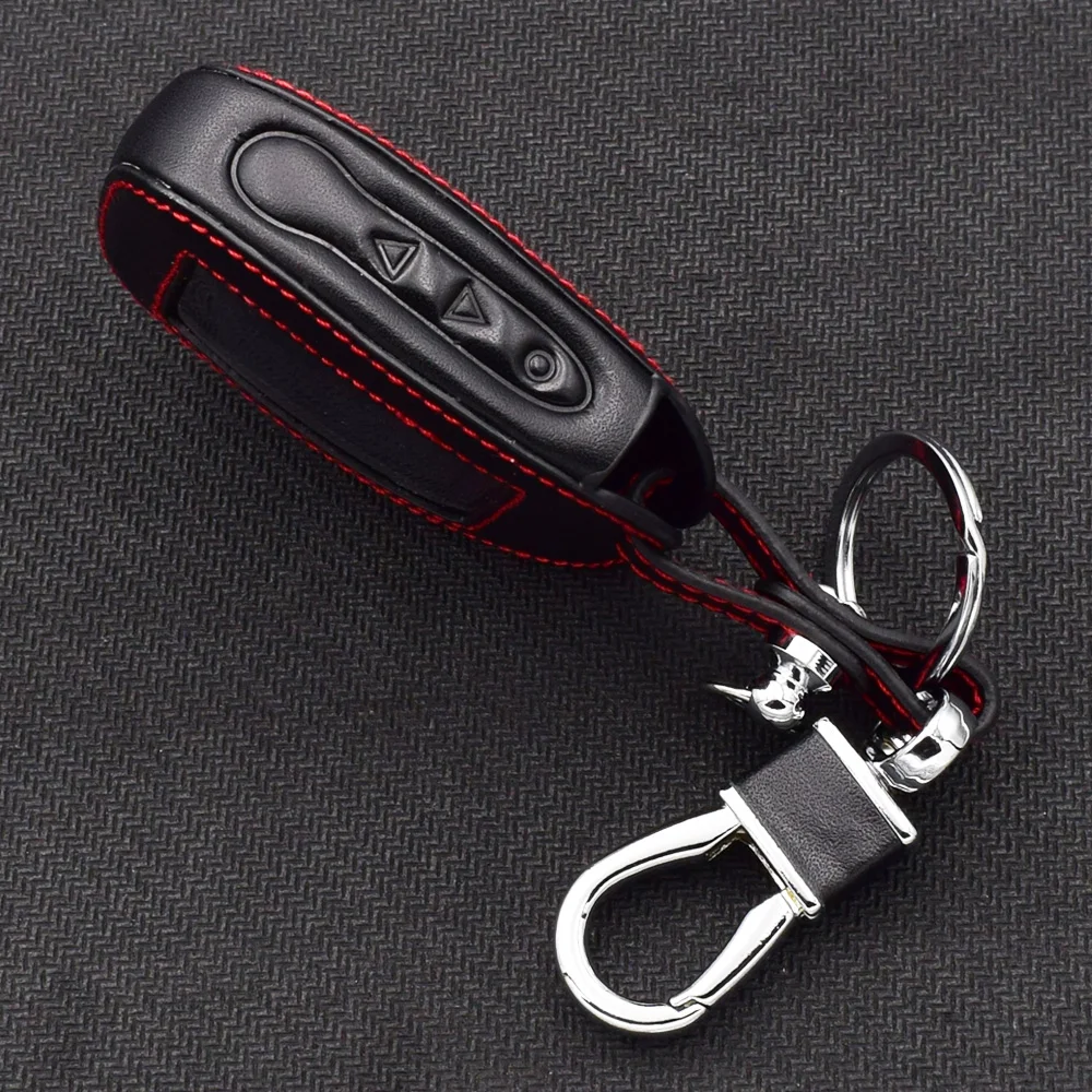 Leder Auto Schlüssel Fall Für StarLine B92 B62 B94 B64 B95 X96 Zwei Weg Auto Alarm System LCD Fernbedienung anhänger Protector Abdeckung Haut – Detail 6