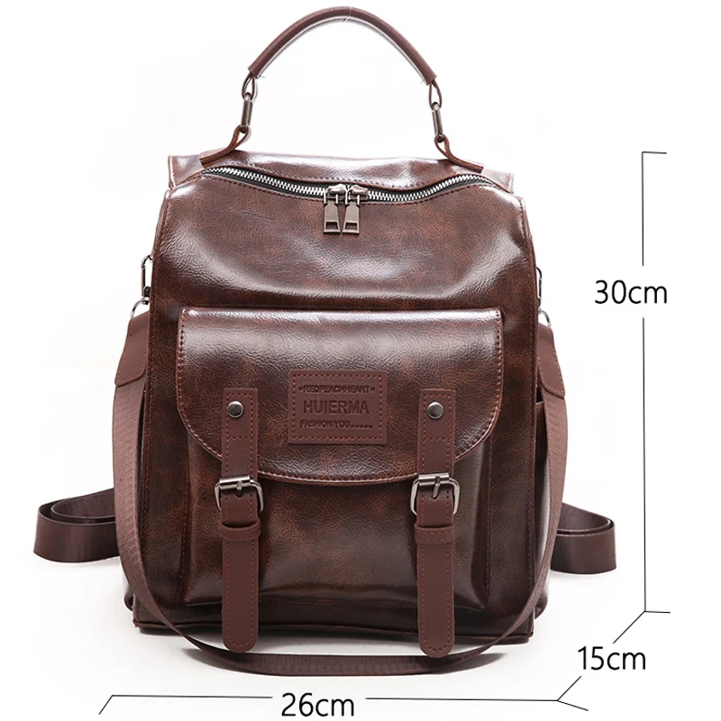 2023 Fashion Women Backpack High Quality Youth PU Leather Backpacks for Teenage Girls Female School Shoulder Bag Bagpack mochila