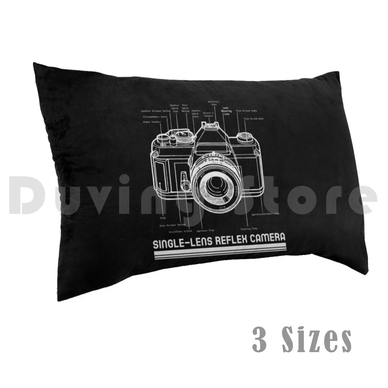

Single-Lens Reflex Camera Pillow Case Printed 50x75 Camera Photographer Foto Snap Shooter Shooting Film