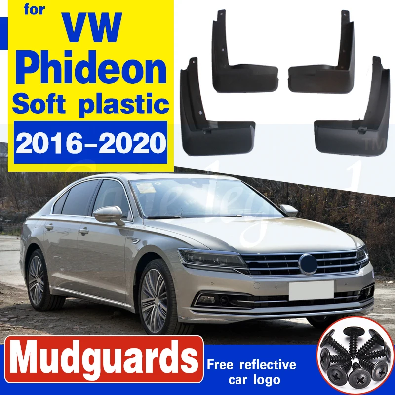 

Car Front Rear Mudflaps for Volkswagen VW Phideon 2016~2020 Mud Flaps Mudguard Splash Guards Fender Soft plastic Accessories