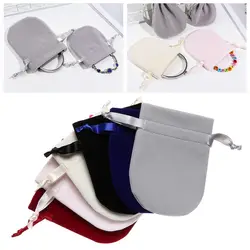 New Round Velvet Bag Drawstring Pouches Jewelry Bags Dustproof Flannel Drawstring Gift Packing Bag