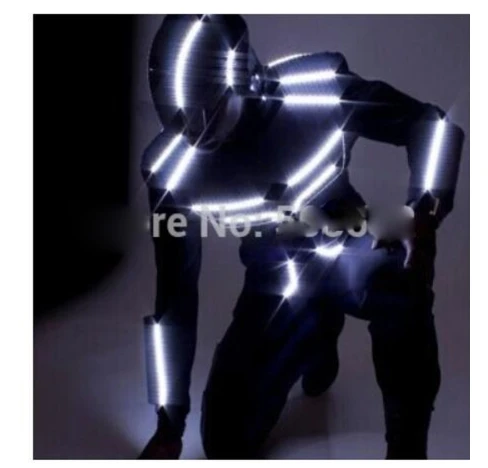 LED glowing clothes stage dance armor LED dance suit LED Robot costume LED Light costume