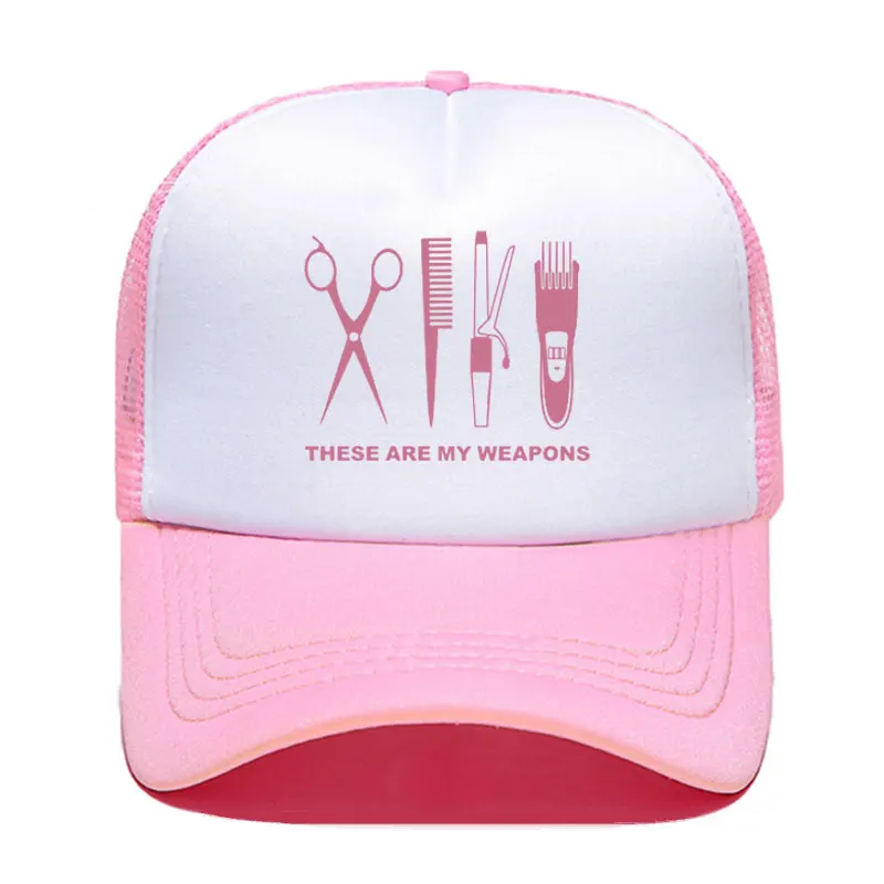 Barber Hairdresser Weapon scissors Baseball Cap Casual Men Women Parent-child Hats Mesh Visor Outdoor Sun Hat Adjustable Caps