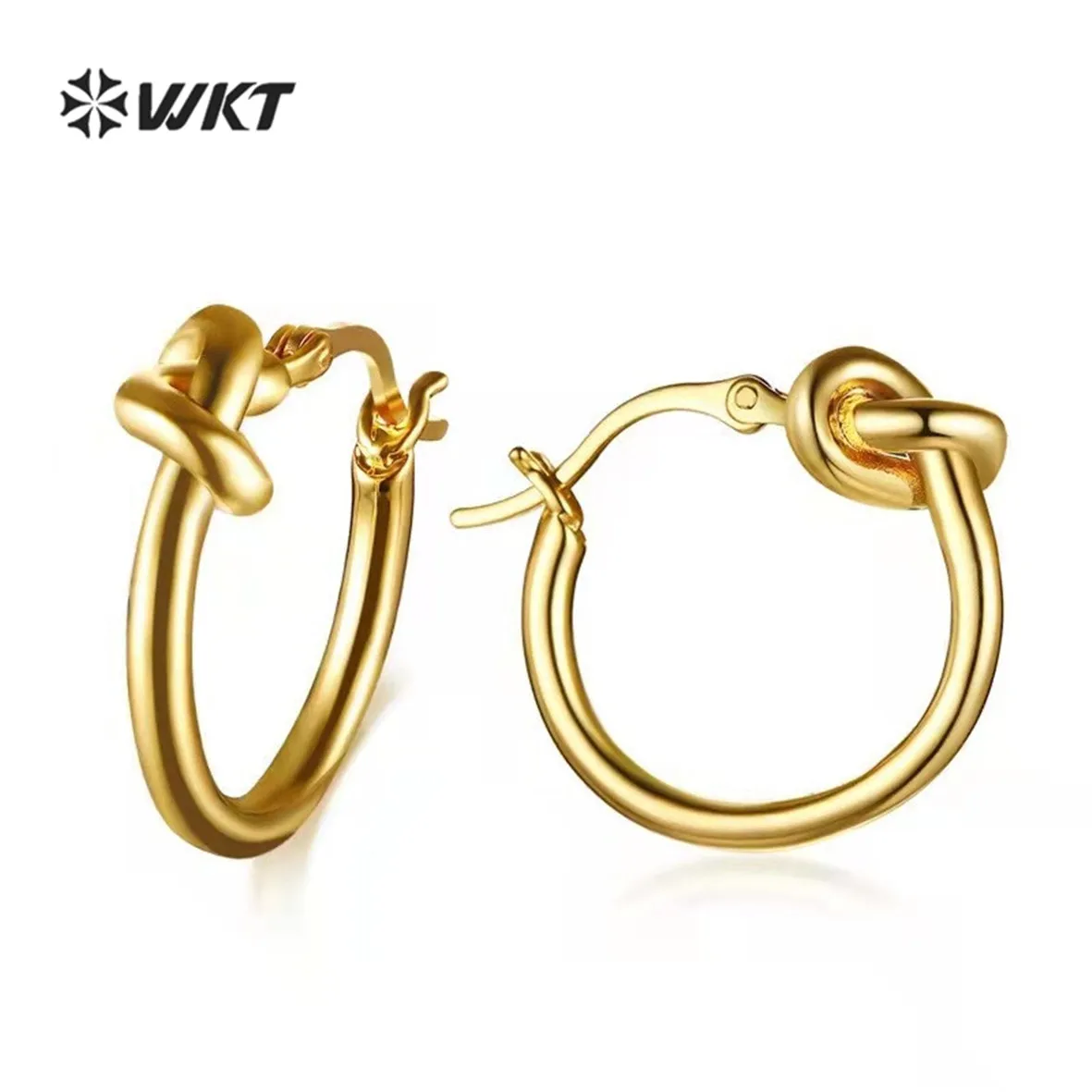 

WT-SSE011 Procurement New Unique The knot The circle earrings French High sense of Tie a knot Ear ring women jewelry gifts