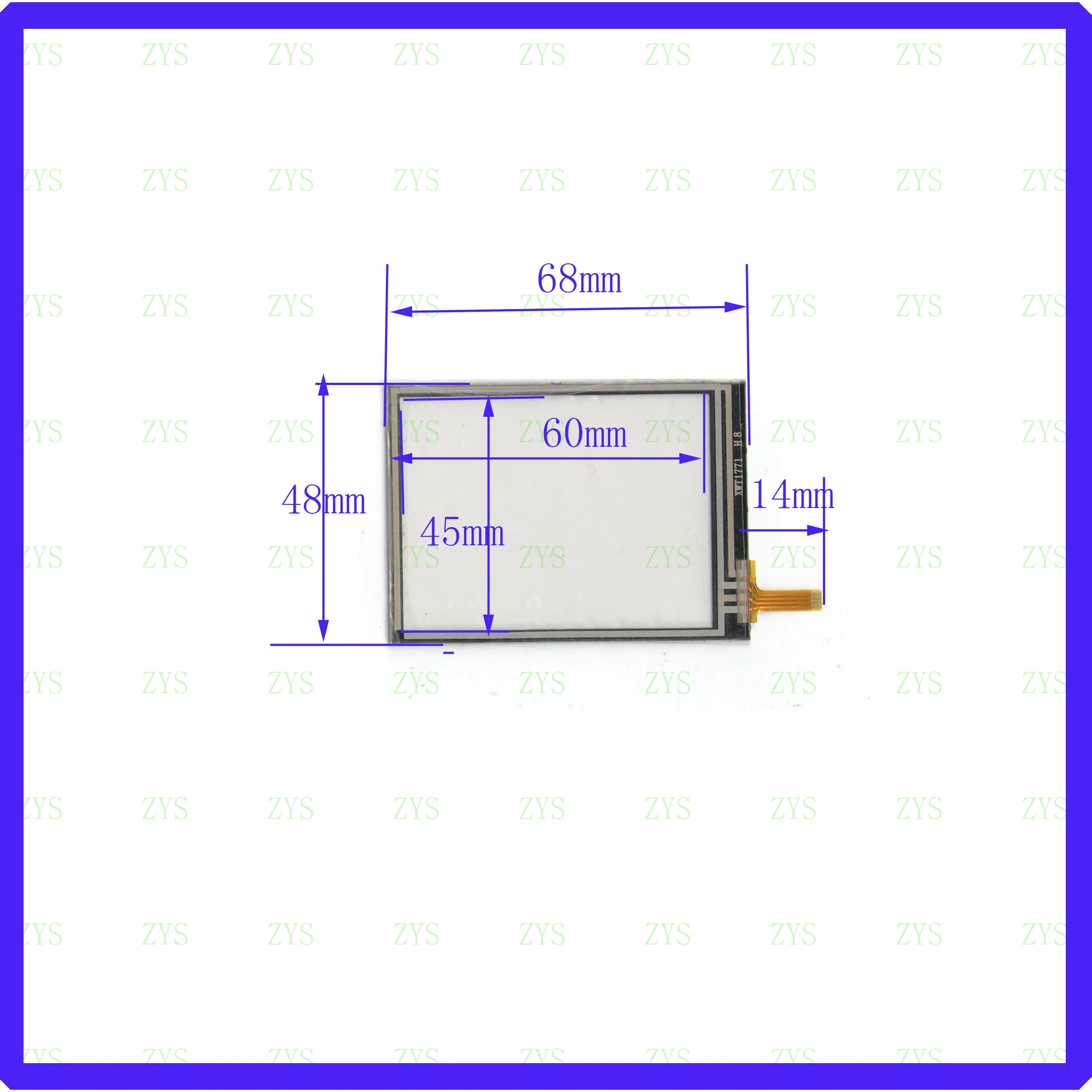 ZhiYuSun  XWT1771  68*48mm  TOUCH SCREEN    for gps glass   touch panel width  this is compatible 68*48