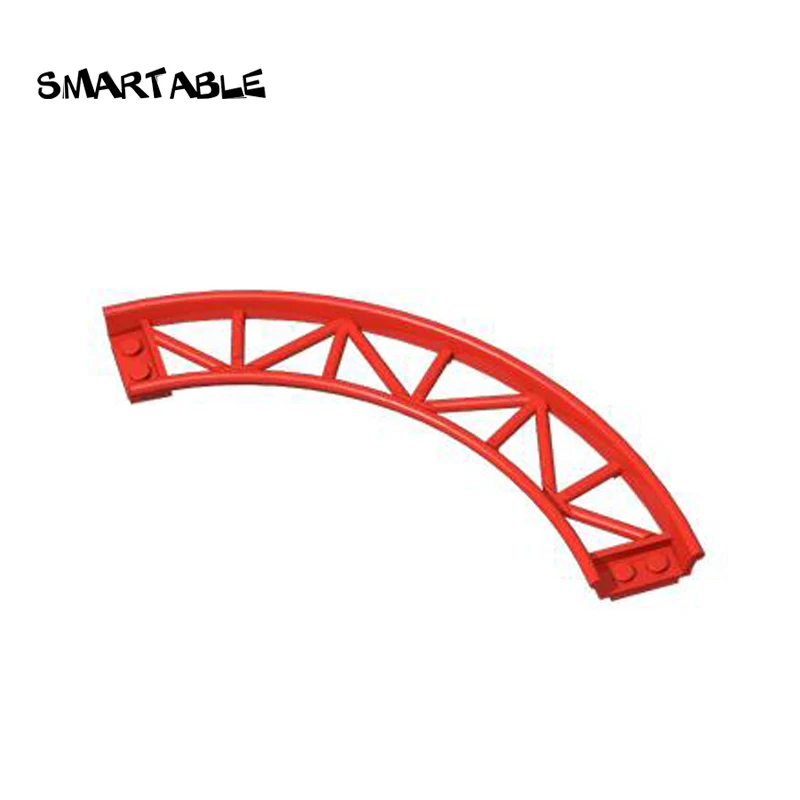 Smartable Roller Coaster Rail Bow /Slope With Shaft /Edges Part Building Block Toy Compatible 25059/25061/26022/26559 4pcs/Lot