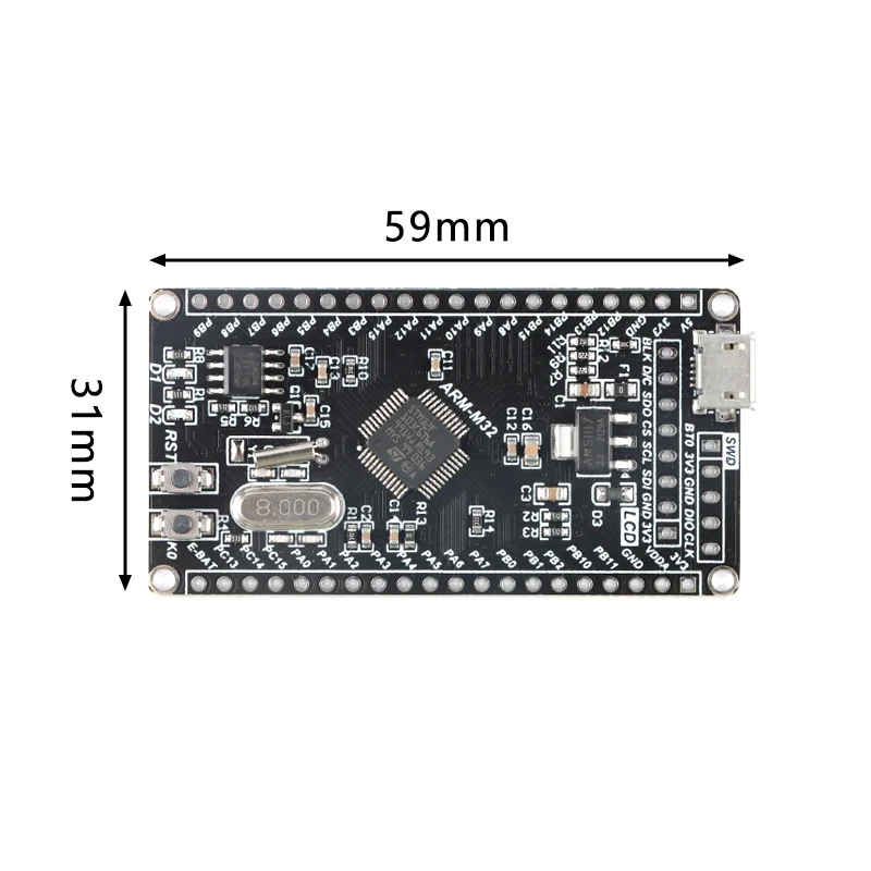 Módulo de placa de desarrollo STM32F103C6T6 Mini USB, sistema STM32, microcontrolador MCU, placa central