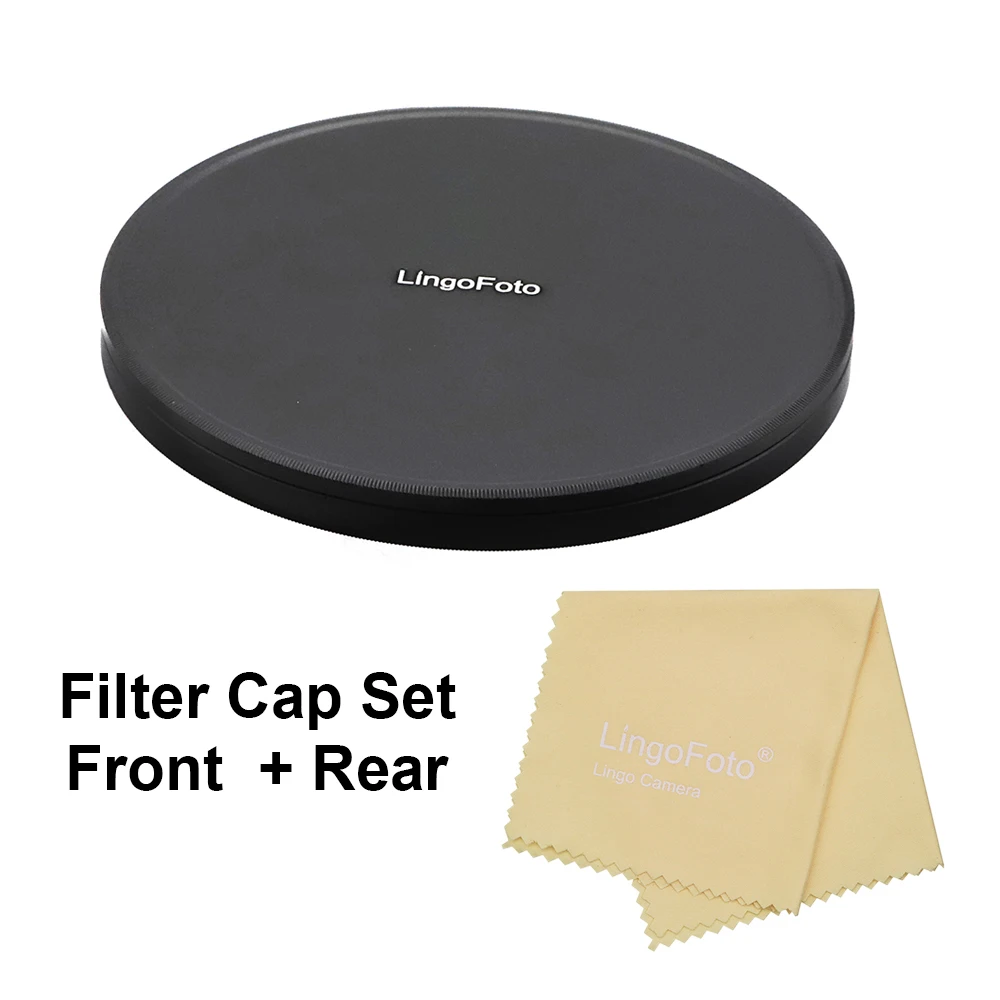 LingoFoto Metal Lens Filter Stack Cap Front and Rear Cap Set Universal 62mm67mm72mm77mm82mm86mm95mm with Lens Cleaning Cloth