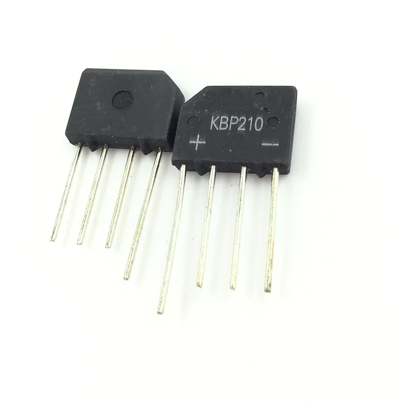 20ピース/ロットkbp210ブリッジ整流器kbp210ac 2a1000v銅脚