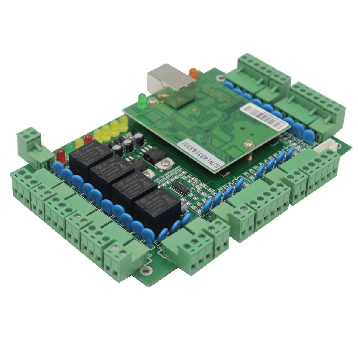 Panel de Control de acceso de red de cuatro puertas, placa con protocolo de comunicación de Software TCP/IP, lector Wiegand para 1, 2 y 4 puertas