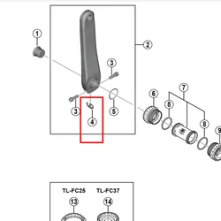 Pino esquerdo da placa da manivela de shimano hollowtech-ii para o cárter y1ge98050 y1fu98120 y0j698050 da mtb & da estrada