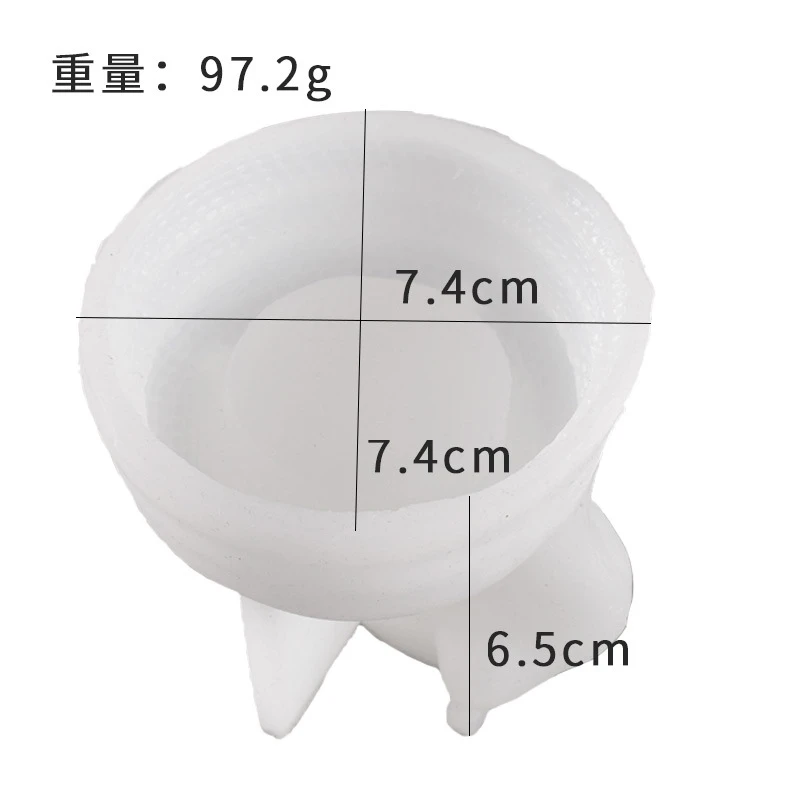 Snake Shape Succulents Pot Concrete Planter Molds Round Cement Candle Holder Silicone Mold Plaster Home Decoration Mould image 4