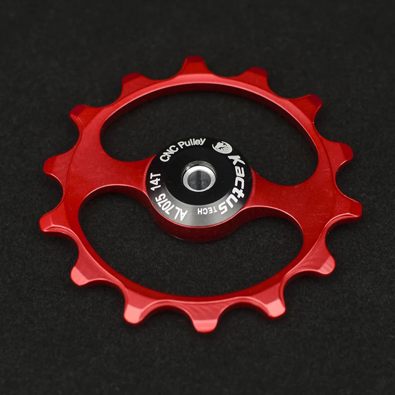 KTPL 14T Rear Derailleurs Bicycle Pulley Wheel Ceramic Bearing Jockey Wheel Narrow-Wide Tooth Guide Wheel Light Weight about13g