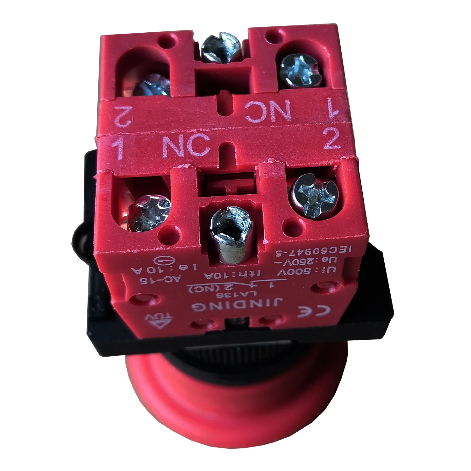 JDNN LA136 500V 10A IP55 NO Interruttore a pulsante di arresto di emergenza Interruttore rotante a fungo di controllo microelettrico per paranco elettrico