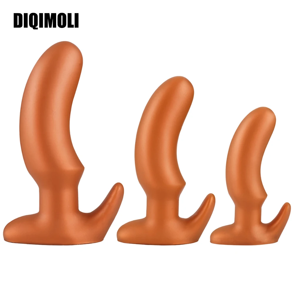 Liquid Silicone Oversized Anal Plug Dildos Soft Anal Dilator Butt Plug Stimulates the Vagina and Anus Massage Prostate Sex Toys