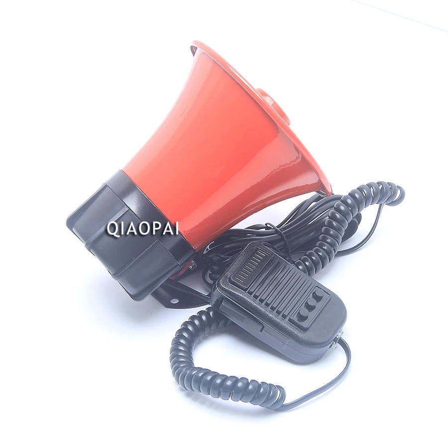 Universal Police Siren Sound Horn Loudspeaker 12V 30W Super Loud Horn Car Megaphone Speeker Siren Alarm Police Metal Truck Horn