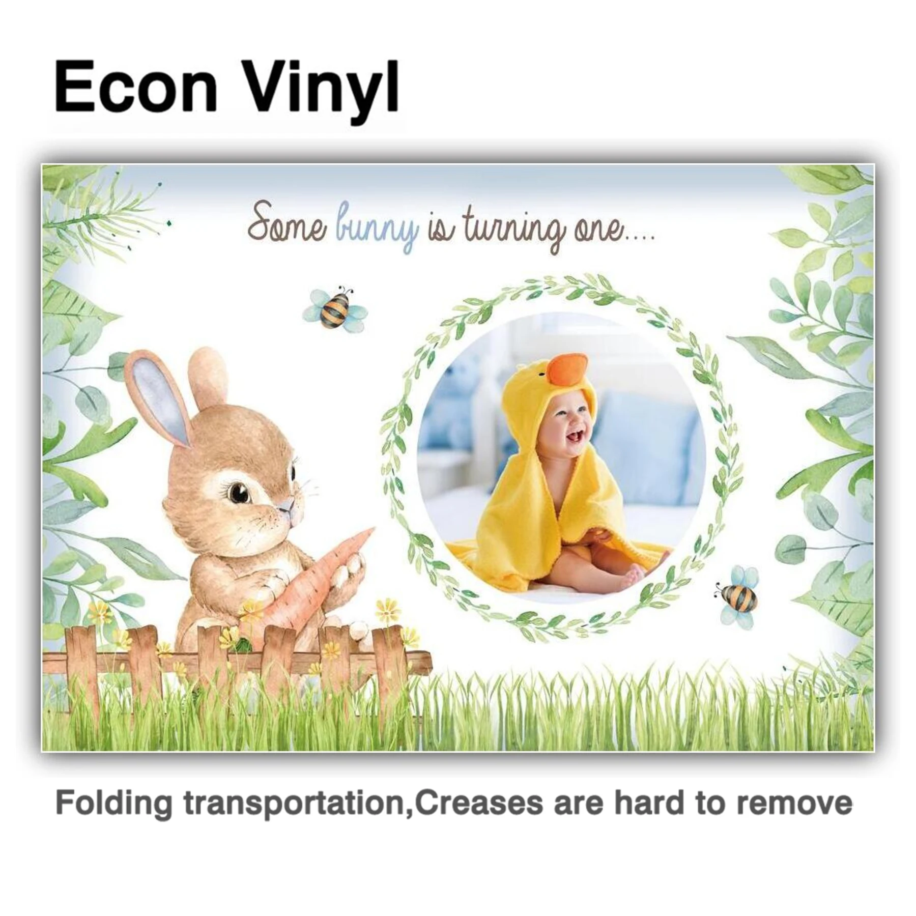 Allenjoy-Fondo de foto personalizado para niños, bonito Conejo, hojas de jungla, Baby Shower, fiesta de cumpleaños, fondos de pantalla, pancarta