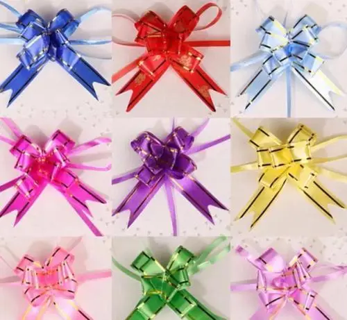 10Pcs/Lot Christmas Gift Packing Pull Bow Ribbons Holiday Pull Flower Ribbons Christmas Decorations For Home Decorative