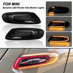 For Mini Cooper F55 F56 F57 2014 2015 2016 2017 2018 2019 2020 2021 LED Dynamic Side Marker Light Arrow Turn Signal Blinker Lamp