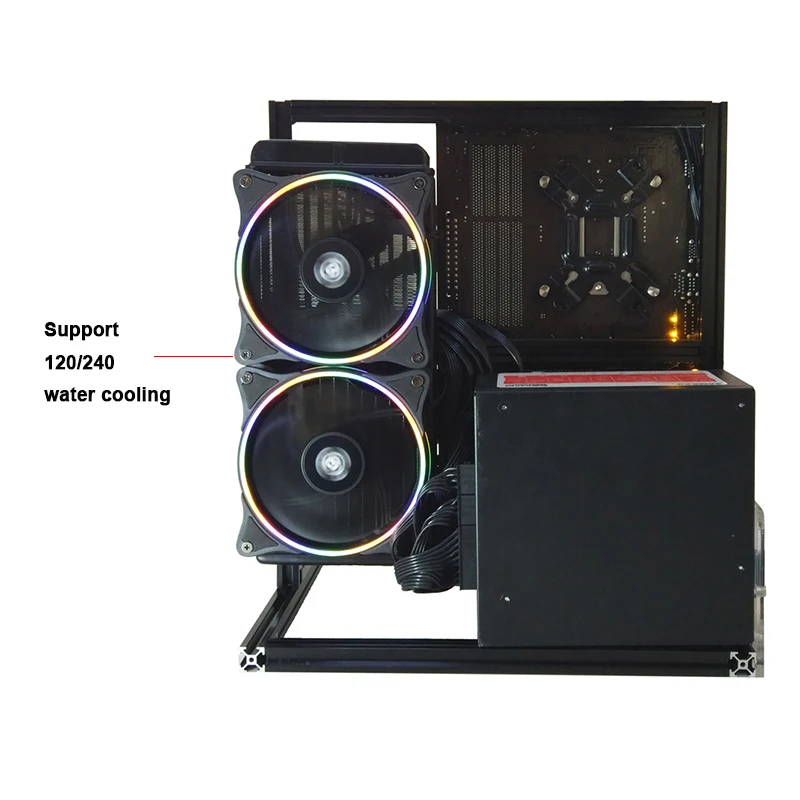 Computer Open Frame Water-cooling Aluminum Test Bench for ITX MATX ATX Air Case HTPC PC Games GPU DIY Kits