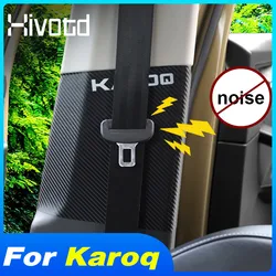 Safety Belt Anti-Collision Stickers Car Sticker Interior Decoration Film Protective Pads For Skoda Karoq 2023 2024 Accessories