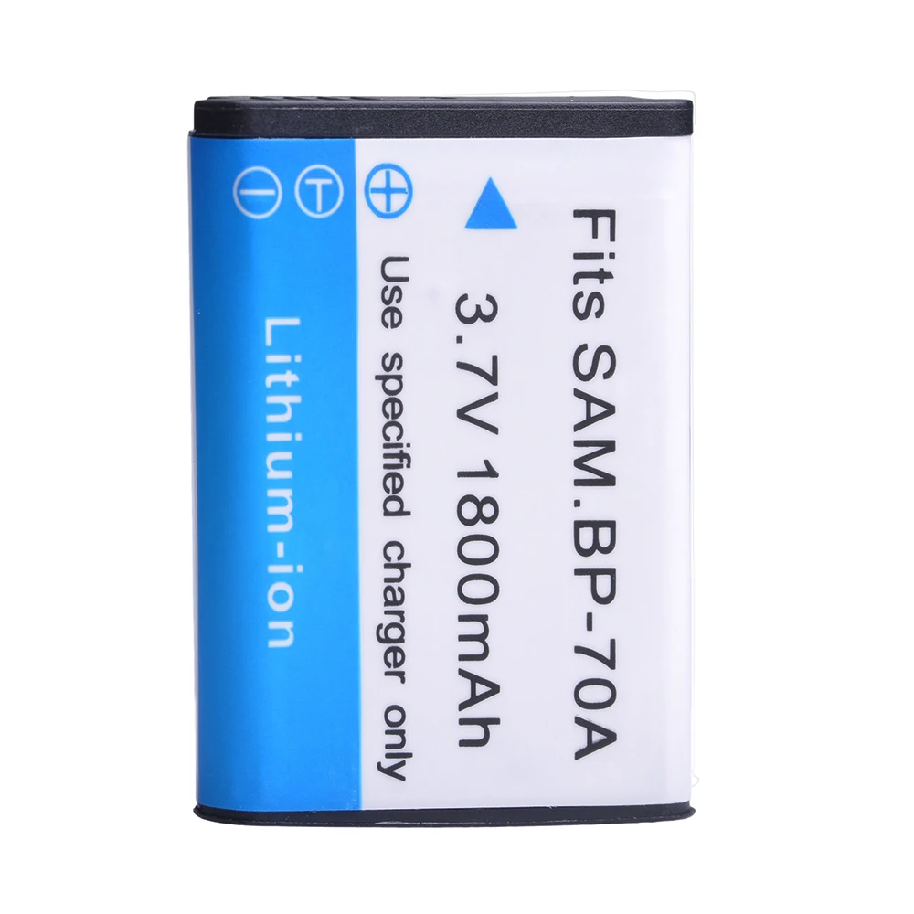 Batterie d'appareil photo Rechargeable, 1800mAh, BP-70A mAh, pour Samsung ST66, ST700, ST88, ES65, MV800, PL120, PL17, WB30F, WB35F, DV150F, 3 pièces