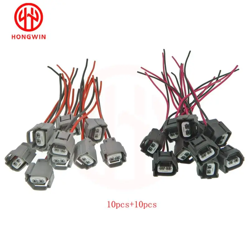 10set 2Pin Ignition Coil Connector Plug Cable Wire Harness For Hyundai Accent 1.6L Elantra J3 Toyota Kia 90980-10901 90980-10899