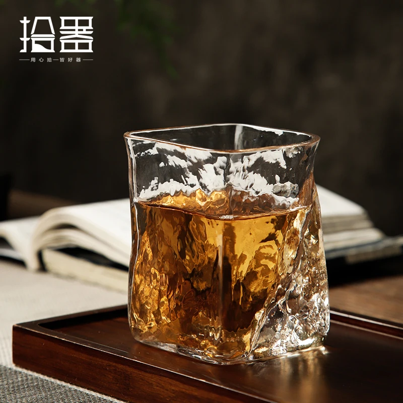 

Crystal glass whiskey glass Araki Sakurako tea cup Japanese designer milk coffee cup water cup thickened