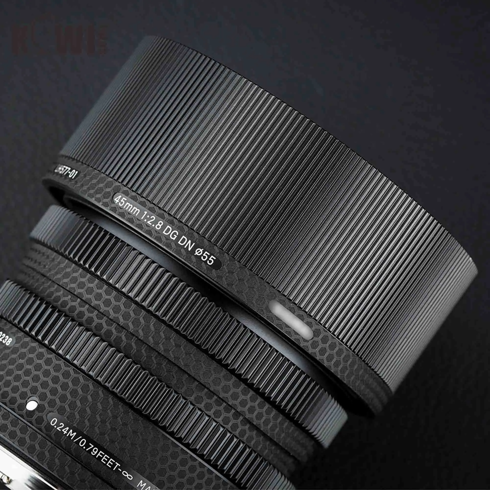 KIWI-عدسة مضادة للانزلاق وغطاء للغطاء ، فيلم واقي للبشرة سيجما 45 مللي متر f/2.8 DG DN ، عدسة معاصرة 3 متر ، ملصق مصفوفة سوداء