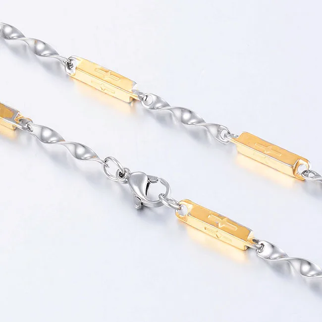 Edelstahl Herren Byzantinische Kette Hip-Hop Mode-Stil Modeschmuck – Detail 4