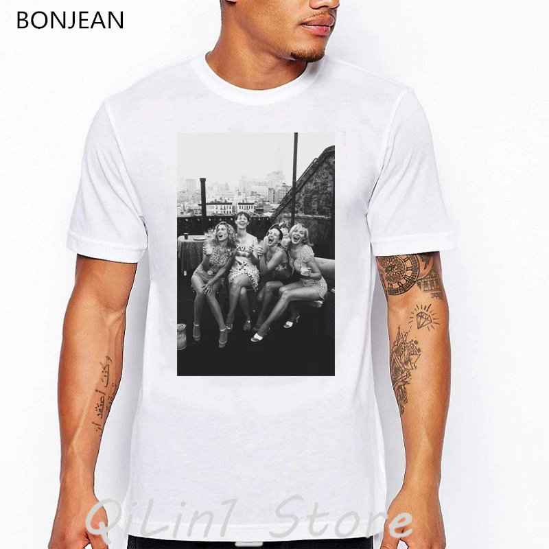 Sex And The City Tshirt Men Vintage T Shirt Streetwear White Man’S T-Shirt Tee Shirt Homme Short Sleeve Tops Male Summer Shirt