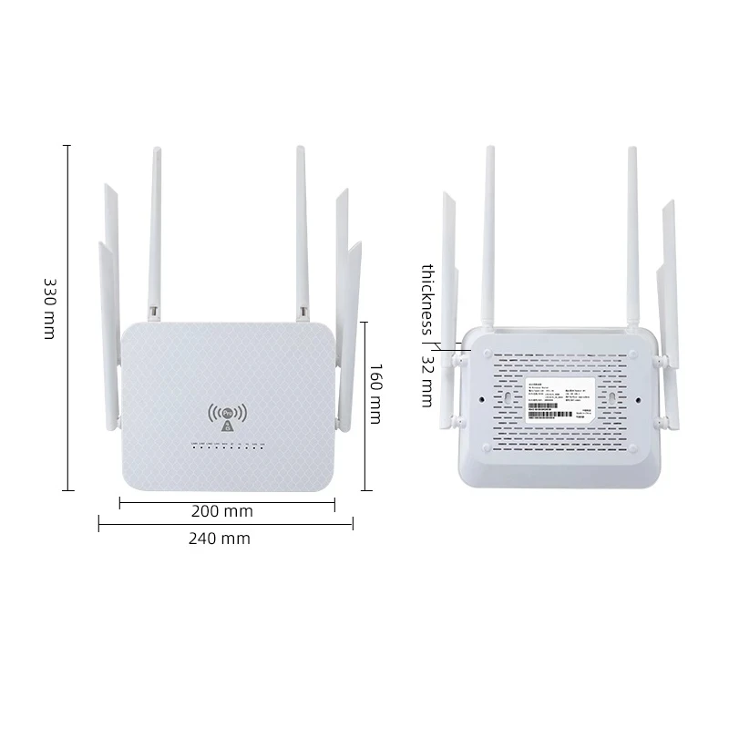 YLMOHO-LT260A Roteador WiFi, 1200Mbps, Gateway CPE Sem Fio, Banda Dupla, 2.4G, 5GHz, B5, B7, B28, Modem Hotspot Móvel, AP, 6 Antena