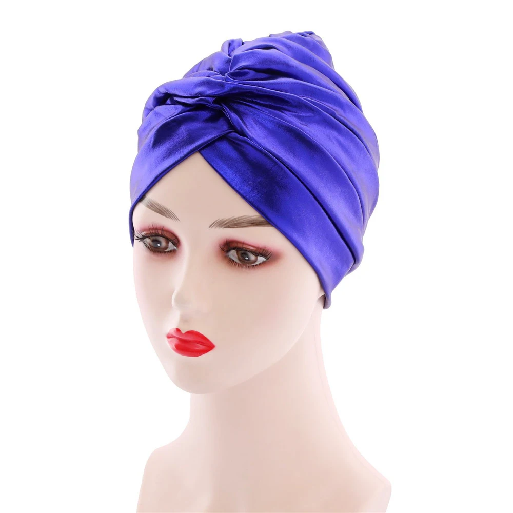 Indian Turban Muslim Women Chemo Cap Cross Hair Loss Cover Beanie Bonnet Cancer Hat Stretch Jersey Headwear Hat caps Islamic Hat