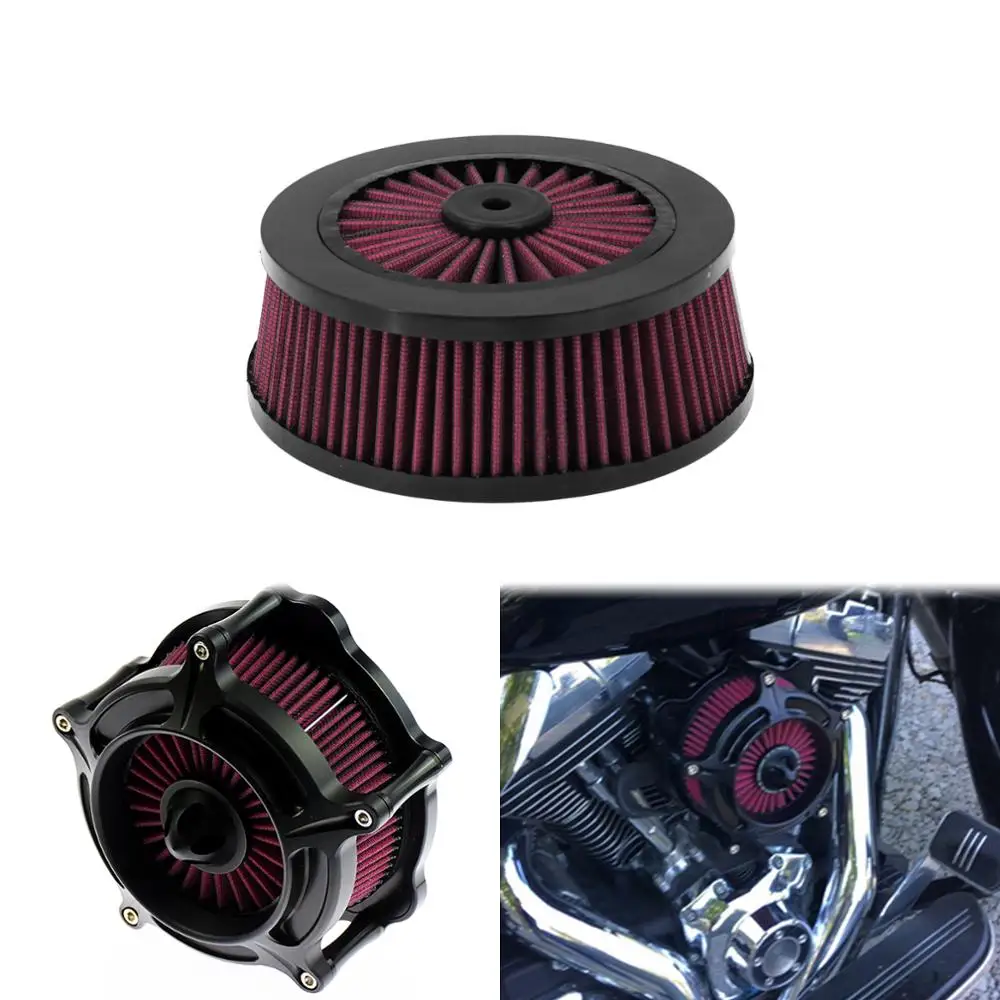 Motorcycle Red Air Cleaner Intake Filter Element Repalecment For Harley Sportster XL 883 Dyna Softail Touring Road Street Glide