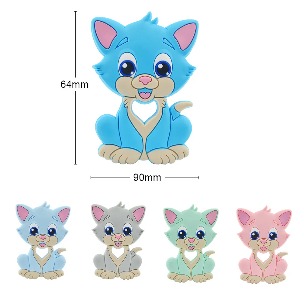 LOCAL 10 pieces/ lot Silicone pendant Teether Penguin  Monkey Pendant Raccoon Toy Giraffe Necklace For Silicone Lion Elephant