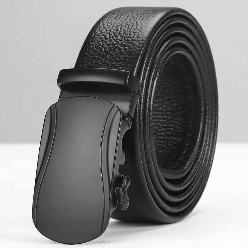 Peikong Leather automatic buckle for men designer Fashion Belts high quality for men Business Popular Brand Black Belts Luxury