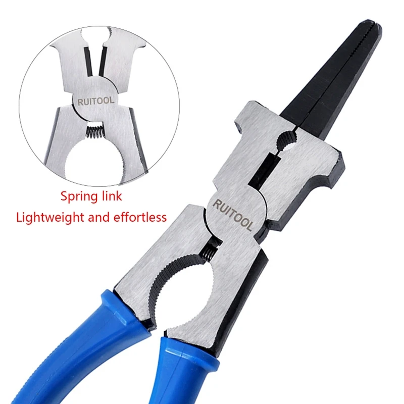 2024 New Multipurpose MIG Welding Pliers Flat Mouth Pincers Wire Cutting Spring Loaded