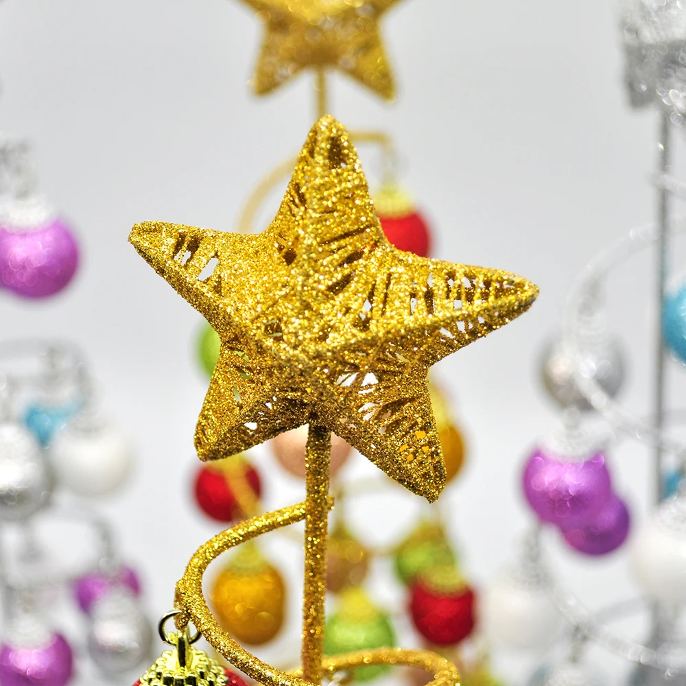 Creative Wrought Iron Christmas Tree Flash Ball Tower Tree Decoration Fake Tree Family Wedding Christmas Child New Year Gift