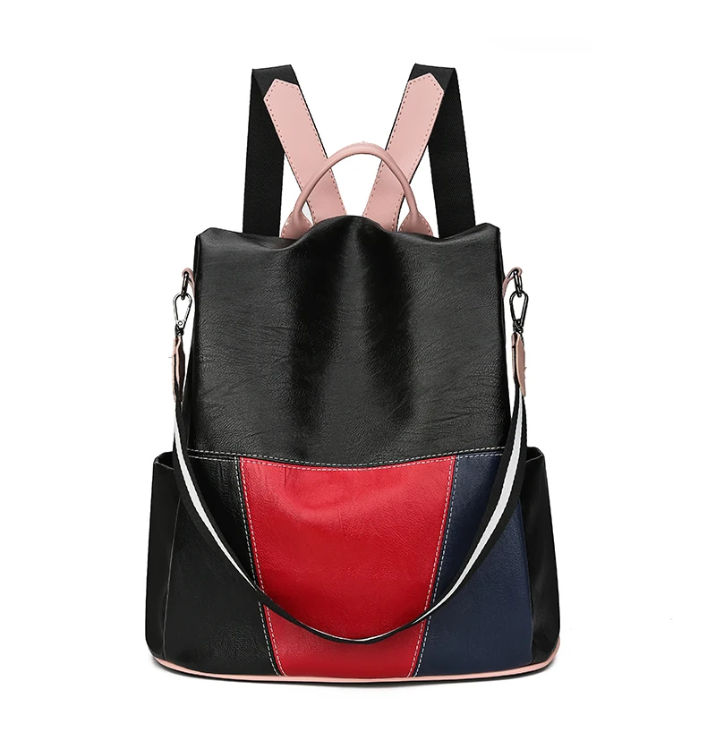 Multifunctional Backpack Women Leather Backpacks Female White School Bags For Teenage Girls Shoulder Bag Travel BackPack Mochila