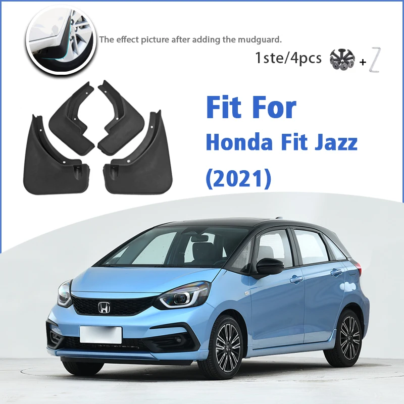 

Mudguard For Honda Fit Jazz 2021 Front Rear 4pcs Mudflaps Mudguards Car Accessories Auto Styline Splash Guard Fender Mud Flap