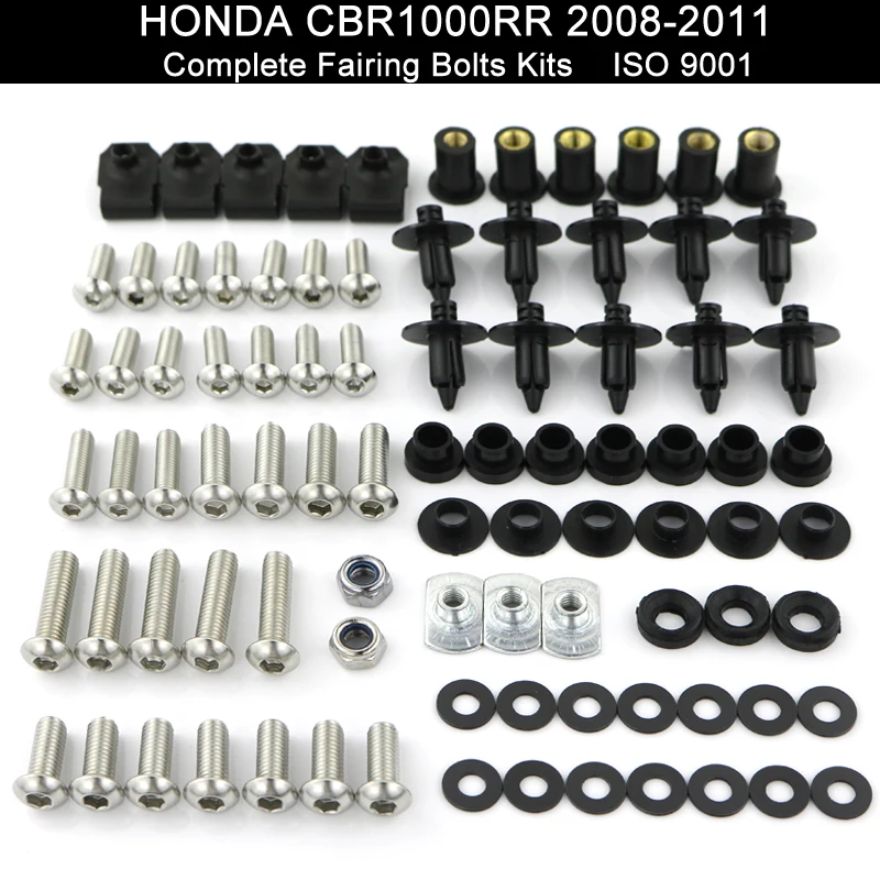 

Motorcycle Full Fairing Bolts Kit Screws Washer Speed Nuts Fastener Clips Fit For Honda CBR 1000RR CBR1000RR 2008 2009 2010 2011