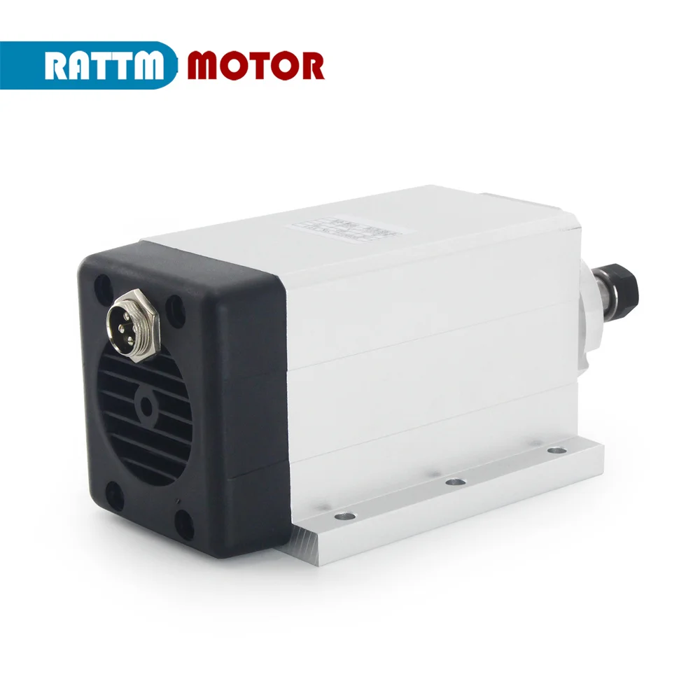 Square 600W DC Brushless Spindle Motor ER11 CNC Router Milling Kit & DBD600M2 BL DC Driver