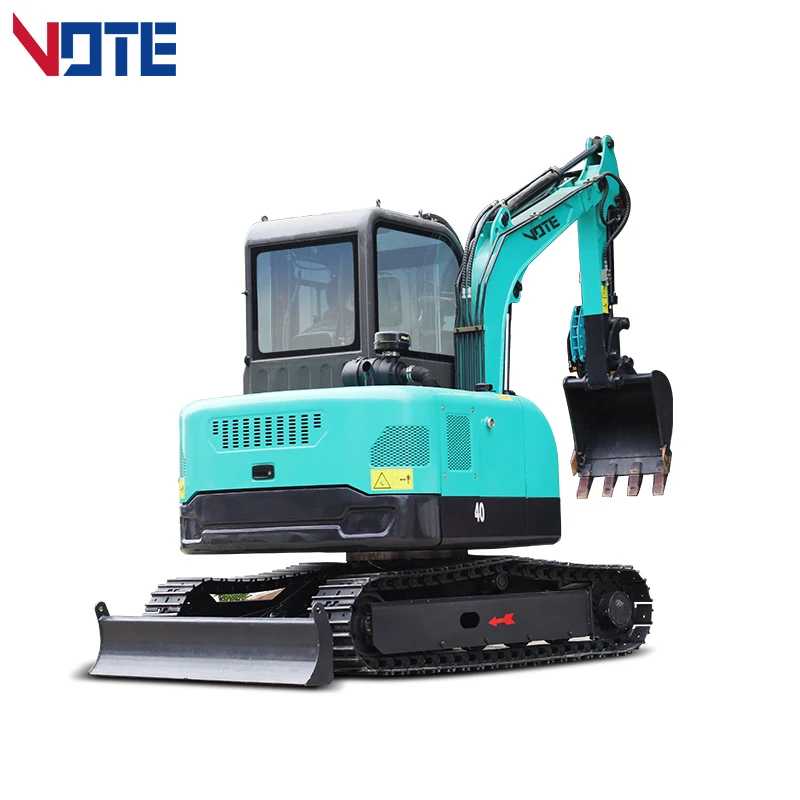Mini excavadora sobre orugas, pequeña vibración, cilindro hidráulico, excavadora, Color personalizado, Envío Gratis