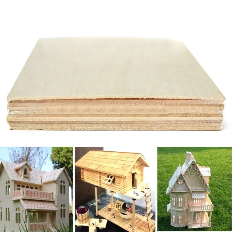 10 sheets Light wooden board 200x100x1.5mm plywood board is used for making carving house and ordinary model