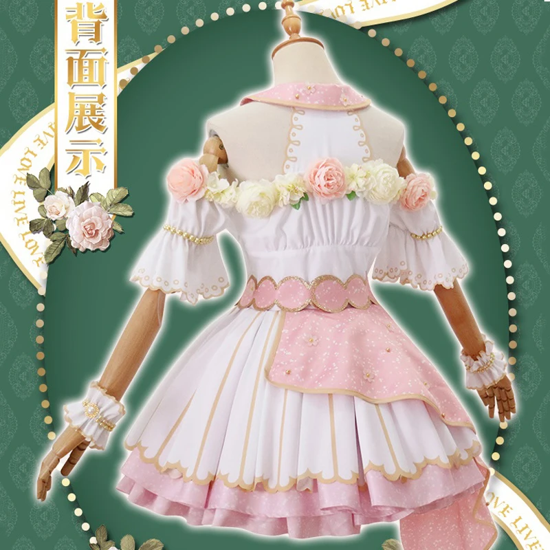 NEW！Lovelive! Flower Festival Awakening Cosplay Cos Honoka Kosaka Goddess of Flowers Dress Outfit F